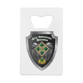 Vierde infanteriedivisie "Steadfast and Loyal"-cad Creditkaart Flessenopener (Achterkant)