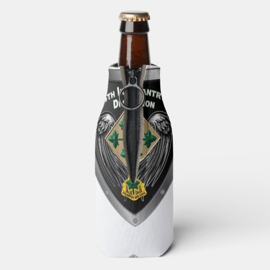 Vierde infanteriedivisie "Steadfast and Loyal"-cad Flesjeskoeler (Fles Achterkant)