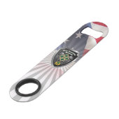 Vierde infanteriedivisie "Steadfast and Loyal" Speed Flessenopener (Voorkant Gekanteld)