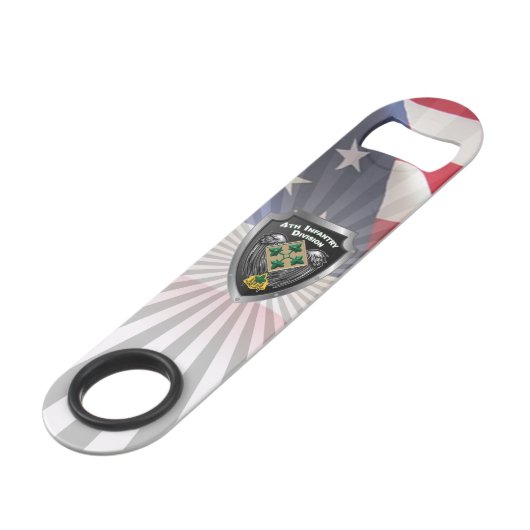 Vierde infanteriedivisie "Steadfast and Loyal" Speed Flessenopener (Voorkant Gekanteld)