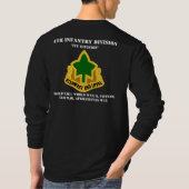 Vierde infanteriedivisie T-shirt met lange hoes (Achterkant)