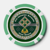 Vierde Infanteriedivisie trok zich terug Poker Chips (Achterkant)
