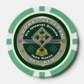 Vierde Infanteriedivisie trok zich terug Poker Chips (Voorkant)