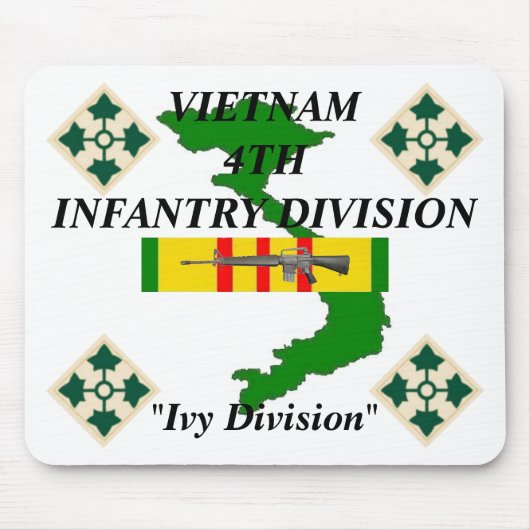 Vierde infanterieplaats Vietnam Mousepad Muismat (Voorkant)
