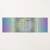 Vierde jaar Jubileum Groen & Blauwe Bloem Yogamat (Voorkant (horizontaal))