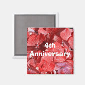 Vierde Jubilea magneet met Hydrangas (Voorkant / Achterkant)