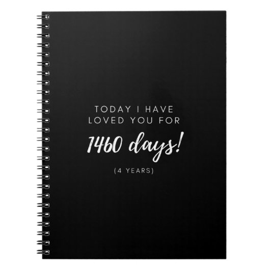 Vierde Jubileum Cadeau voor Boyvriend Vriendin Notitieboek (Voorkant)