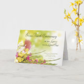 Vierde Jubileum verlies van de dood van de overled Kaart (Gele Bloem)