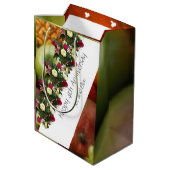 Vierde Jubileum voor bruiloft en bloemen, bewerkba Medium Cadeauzakje (Achterkant Gekanteld)