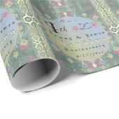 Vierde Jubileum voor het verpakken van hout Cadeaupapier (Rol Hoek)