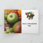 Vierde Jubileum, vruchten en bloemen, Kaart (Binnen)