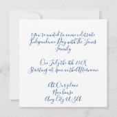 Vierde juli - 4 juli Chill met ons Kaart (Achterkant)