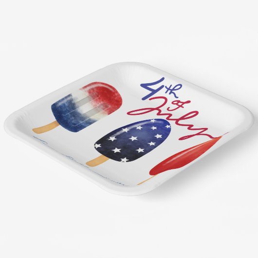 Vierde juli - 4 juli Chill met ons Papieren Bordje (Gebogen)