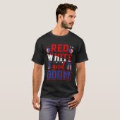 Vierde juli 4 juli Rood Wit en Boom T-shirt (Voorkant volledig)
