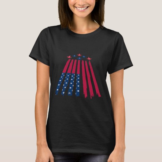 Vierde juli 4e Onafhankelijkheidsdag Amerikaanse v T-shirt (Voorkant)