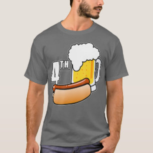 Vierde juli 4th Hot Dog Beer Independence T-shirt