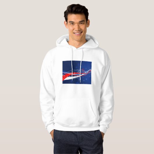 Vierde juli Abstract Hoodie (Voorkant volledig)