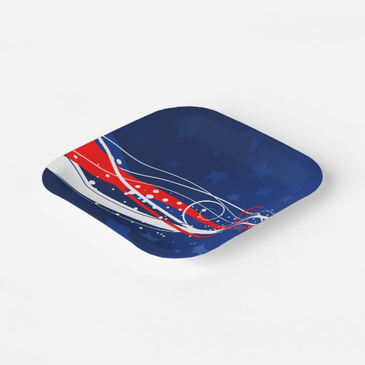 Vierde juli Abstract Papieren Bordje (Gebogen)