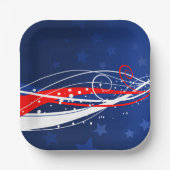 Vierde juli Abstract Papieren Bordje (Voorkant)