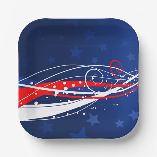 Vierde juli Abstract Papieren Bordje (Voorkant)