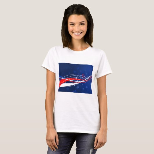 Vierde juli Abstract T-shirt (Voorkant volledig)