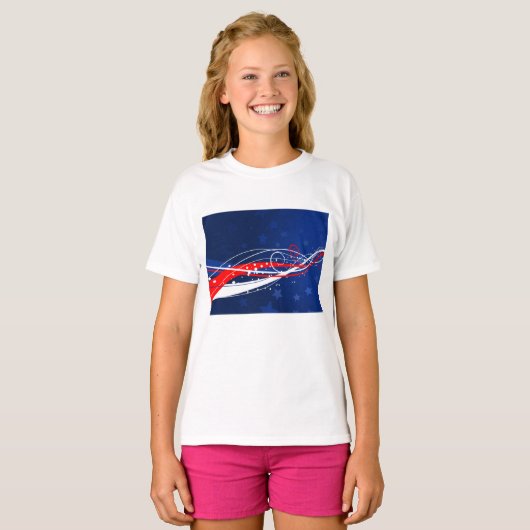 Vierde juli Abstract T-shirt (Voorkant volledig)