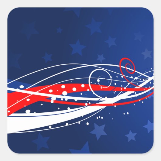 Vierde juli Abstract Vierkante Sticker (Voorkant)