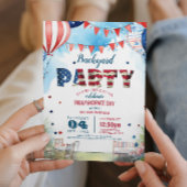 Vierde juli Achtertuin Feest En Achtertuin Kaart