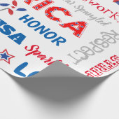 Vierde juli Amerika Verenigde Staten woorden Geper Cadeaupapier (Hoek)