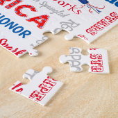 Vierde juli Amerika Verenigde Staten woorden Geper Legpuzzel (Zijkant)