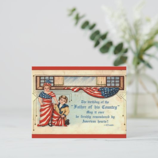  Vierde juli Amerikaans hart Briefkaart (Staand voorkant)