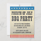  vierde juli Amerikaanse BBQ Party Kaart (Voorkant)