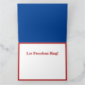 Vierde juli Amerikaanse Freedom Eagle Illustratie Kaart (Binnen)