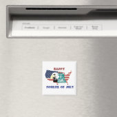 Vierde juli Amerikaanse Freedom Eagle Illustratie Magneet (Insitu (Vaatwasser))