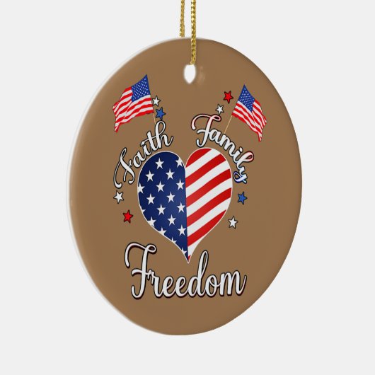 vierde juli Amerikaanse Keramisch Ornament (Rechts)