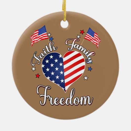 vierde juli Amerikaanse Keramisch Ornament (Achterkant)