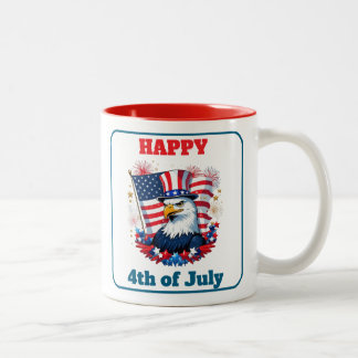 Vierde Juli Amerikaanse Vlag Vuurwerk Trends 2026 Tweekleurige Koffiemok