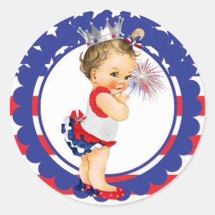 Vierde juli Baby shower Sticker