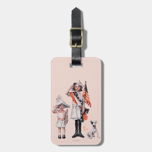 Vierde juli bagagelabel (Voorkant verticaal)