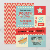 Vierde juli Barbeque partij Kaart (Voorkant / Achterkant)
