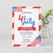 Vierde Juli BBQ-feestje Kaart (Staand voorkant)