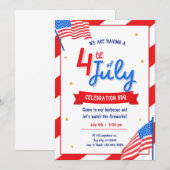 Vierde Juli BBQ-feestje Kaart (Voorkant / Achterkant)
