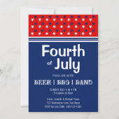 Vierde juli BBQ Red White Blue Kaart (Voorkant)