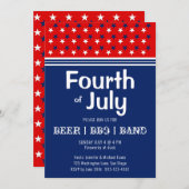 Vierde juli BBQ Red White Blue Kaart (Voorkant / Achterkant)