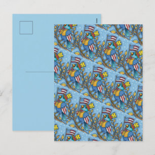 VIERDE JULI BLUEBIRD TWEET, AMERIKAANSE VLAG VS FEESTDAGENKAART