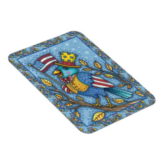 VIERDE JULI BLUEBIRD TWEET, AMERIKAANSE VLAG VS MAGNEET (Rechterzijde)