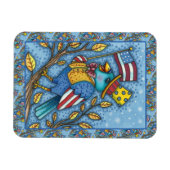 VIERDE JULI BLUEBIRD TWEET, AMERIKAANSE VLAG VS MAGNEET (Horizontaal)