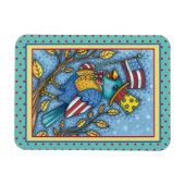 VIERDE JULI BLUEBIRD TWEET, AMERIKAANSE VLAG VS MAGNEET (Horizontaal)