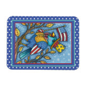 VIERDE JULI BLUEBIRD TWEET, AMERIKAANSE VLAG VS MAGNEET (Horizontaal)