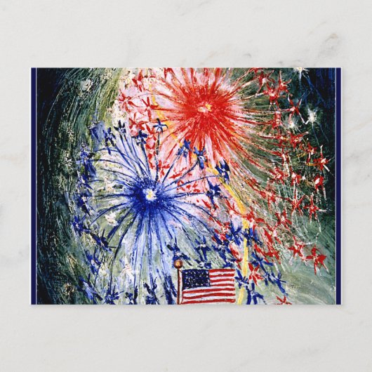 Vierde juli  Briefkaart (Voorkant)